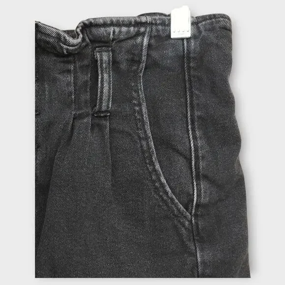 Womens American Eagle Mom Short Button Fly Black Shorts Size 0 - Picture 3 of 6